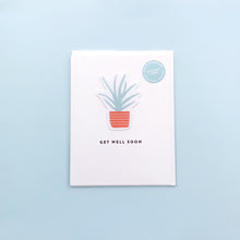 Load image into Gallery viewer, Get Well Soon Plant Sticker Card