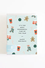 Load image into Gallery viewer, Most Wonderful Time of the Year Illustrated Holiday Boxed Set of 8 Cards