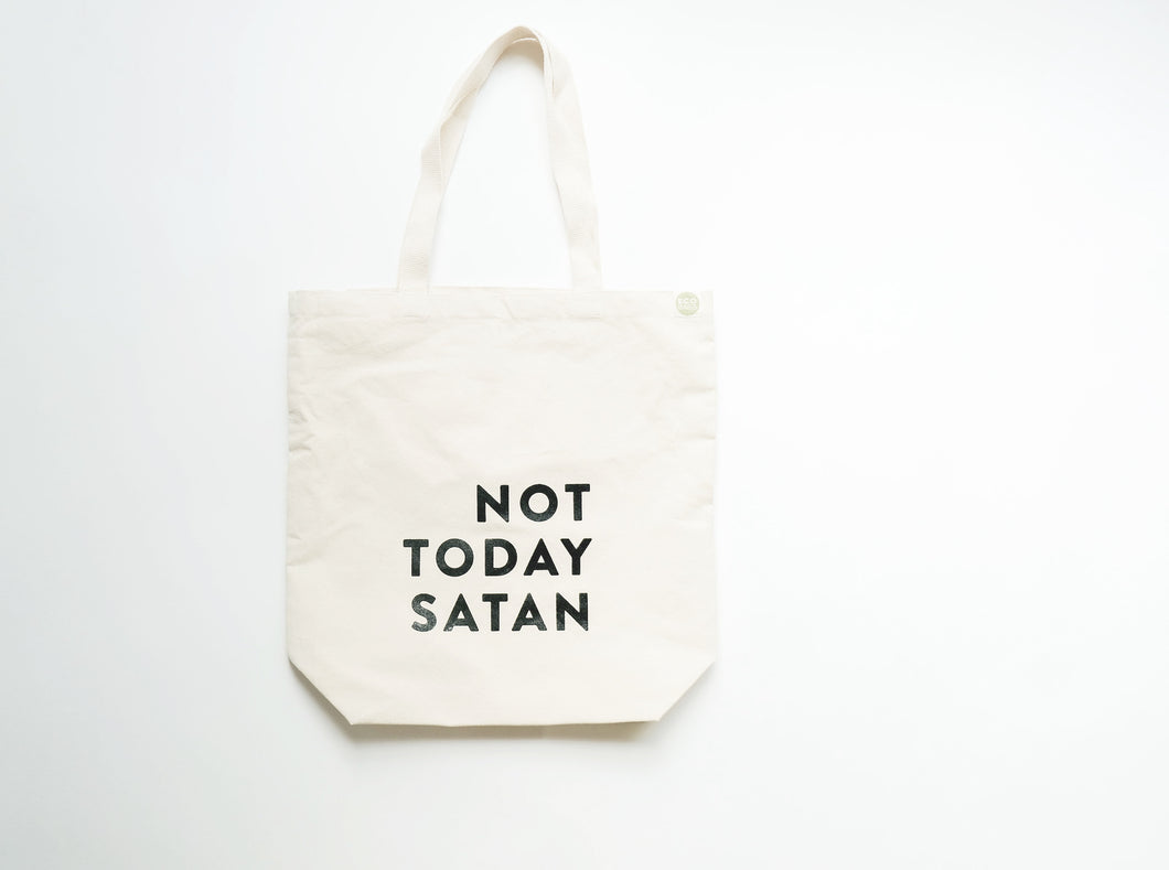 Not Today Satan Tote Bag