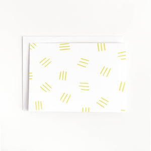 Yellow Line Pattern Card