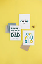 Load image into Gallery viewer, &#39;LOVE YOU DAD&#39; Colorful, Hand-Lettered Card