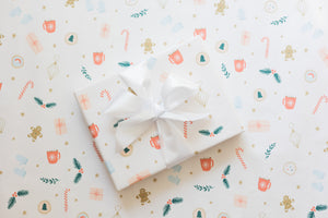 Holiday Illustrations Wrapping Paper Roll
